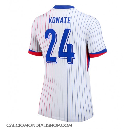 Maglie da calcio Francia Ibrahima Konate #24 Seconda Maglia Femminile Europei 2024 Manica Corta